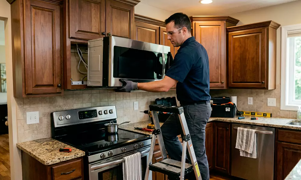 Microwave Installation in East Boston, MA