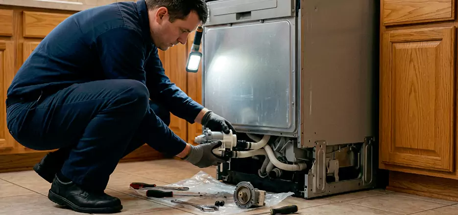 Dishwasher Drain Hose Repair in East Boston