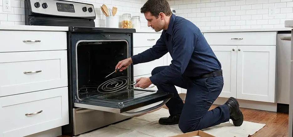 Oven Lower Heating Element Replacement in East Boston