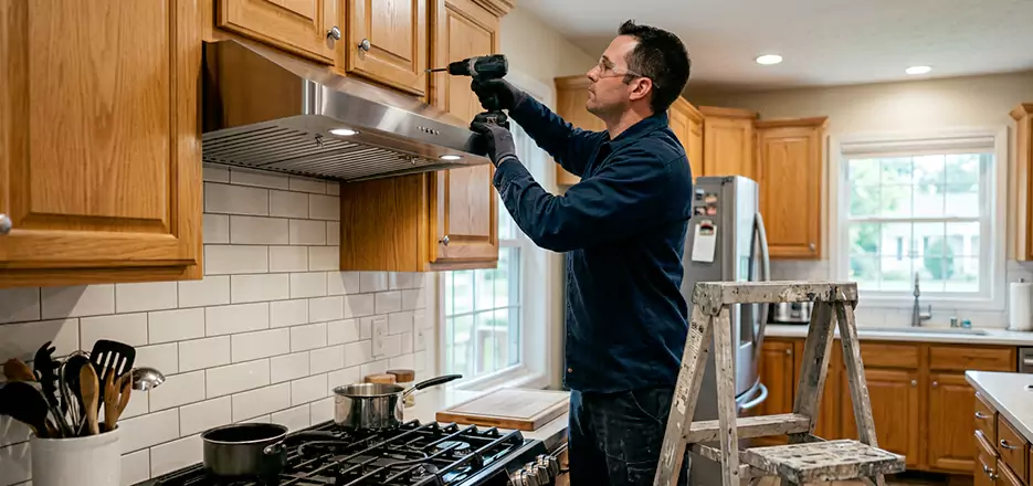 Wood Range Hood Installation East Boston
